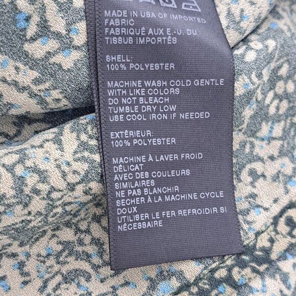 Ecote Women's Sage Green Floral Boho Cottagecore Maxi Tiered 3/4 Sleeves Large - Picture 8 of 10